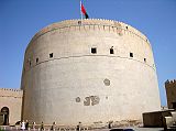 Muscat 06 Nizwa 04 Round Tower Outside The 17C Nizwa Fort served for 300 years as a palace, prison and seat of government. Its great, round, golden tower, the biggest in Oman, dates from 1649.